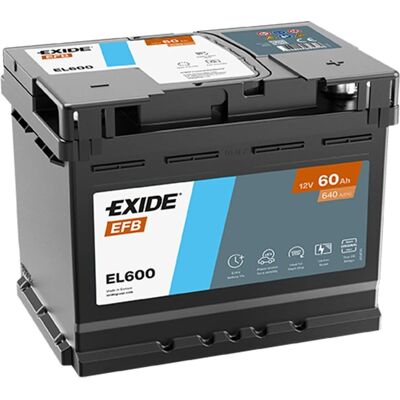 Exide 12V 60Ah EL600 Exide 12V 60Ah EL600