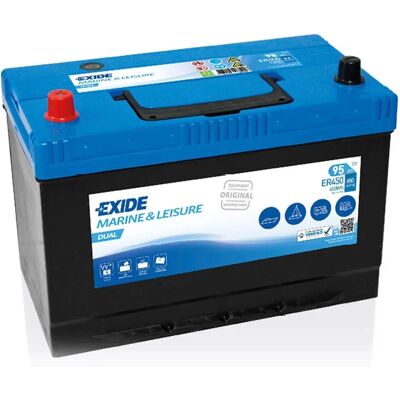 Exide ER450 12V 95Ah DUAL Marine Auto Batterij Exide ER450 12V 95Ah DUAL Marine Auto Batterij