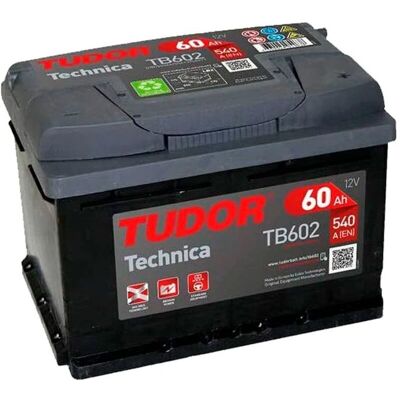 Batería de Coche Tudor TB602 - 60Ah, 540A, Alta Calidad Batería de Coche Tudor TB602 - 60Ah, 540A, Alta Calidad