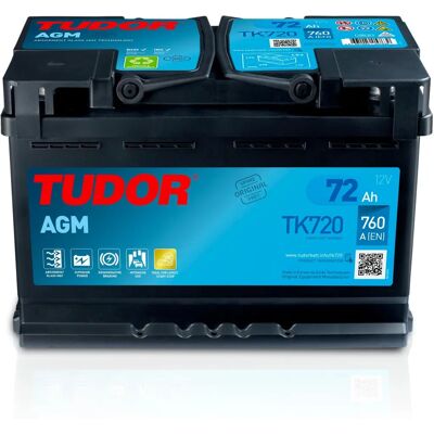 Batería de Coche Tudor TK720 - 72Ah 760A AGM Start-Stop Batería de Coche Tudor TK720 - 72Ah 760A AGM Start-Stop