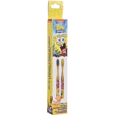 Take Care SpongeBob SquarePants Bambuszahnbürstenset - 2 Stück Take Care SpongeBob SquarePants Bambuszahnbürstenset - 2 Stück