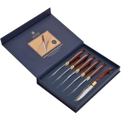 Laguiole Modell 40273002 - Pecan Fogantyú Étkészlet - 6 Részes Laguiole Modell 40273002 - Pecan Fogantyú Étkészlet - 6 Részes