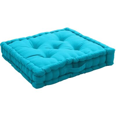 IDEKO Turquoise Cotton Floor Cushion - Floor Cushion IDEKO Turquoise Cotton Floor Cushion - Floor Cushion