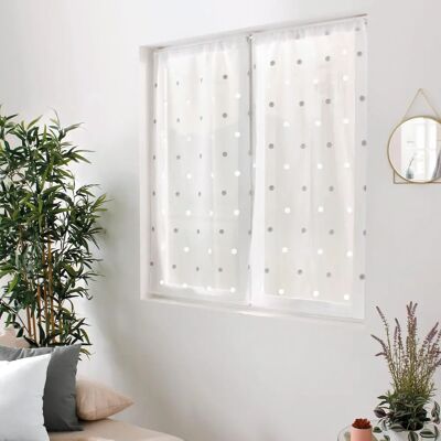 HOME MAISON - Par pequeños visillos sablé lunares - Curtains HOME MAISON - Par pequeños visillos sablé lunares - Curtains