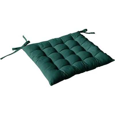 HOME MAISON Coussin de chaise en coton vert foncé - 16 points - 38cm HOME MAISON Coussin de chaise en coton vert foncé - 16 points - 38cm