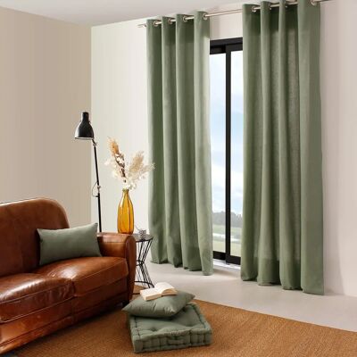 Tenda Lola Enjoy Home Verde Argilla 135x240 con 8 occhielli Tenda Lola Enjoy Home Verde Argilla 135x240 con 8 occhielli