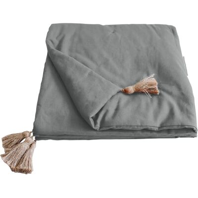 Sacco copripiumino con frange di juta - Stile natura - 90x190 cm Sacco copripiumino con frange di juta - Stile natura - 90x190 cm