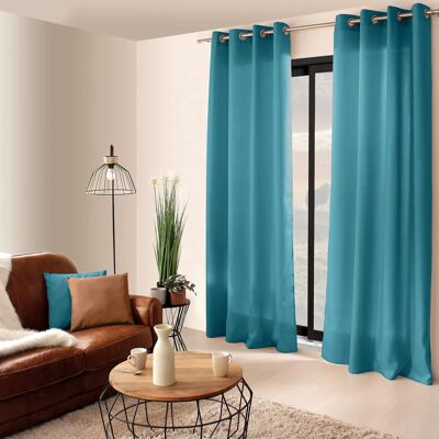 Tenda HOME MAISON Anatra Blu con Occhielli - Tenda Tenda HOME MAISON Anatra Blu con Occhielli - Tenda