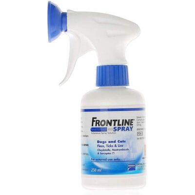 FRONTLINE Flea and Tick Spray for Cats Dogs - 250ml FRONTLINE Flea and Tick Spray for Cats Dogs - 250ml