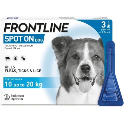 Frontline Medium Dog Flea and Tick Treatment - 10-20kg - 3 Pack Frontline Medium Dog Flea and Tick Treatment - 10-20kg - 3 Pack
