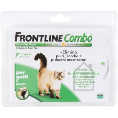 Frontline Gatto Combo 3 Pipette - Antiparassitario per Gatti Frontline Gatto Combo 3 Pipette - Antiparassitario per Gatti
