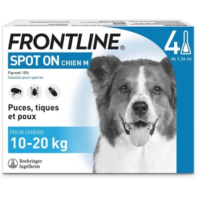 Frontline Chien 10-20kg Pipettes - Traitement antiparasitaire - Publicité Frontline Chien 10-20kg Pipettes - Traitement antiparasitaire - Publicité