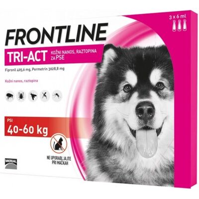 Boehringer Ingelheim Frontline Tri-Act Soluzione antiparassitaria per cani 40-60kg Boehringer Ingelheim Frontline Tri-Act Soluzione antiparassitaria per cani 40-60kg
