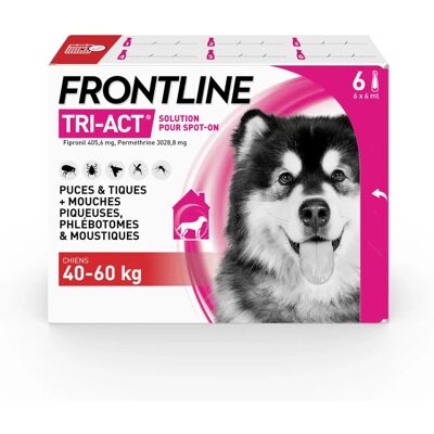 Frontline Tri-Act XL Controllo pulci e zecche per cani - 40-60kg Frontline Tri-Act XL Controllo pulci e zecche per cani - 40-60kg