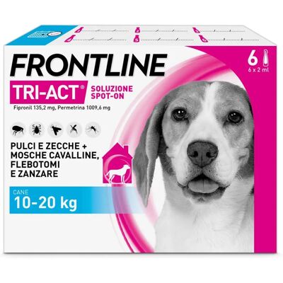 Boehringer Ingelheim Frontline Tri-Act per Cani 10-20kg - 6 Pipette Boehringer Ingelheim Frontline Tri-Act per Cani 10-20kg - 6 Pipette