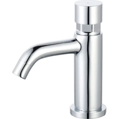 Robinet lavabo cylindre push chromé - ESSEBAGNO - Publicité Robinet lavabo cylindre push chromé - ESSEBAGNO - Publicité
