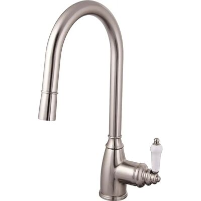 Rubinetto cucina Ascott - Acciaio spazzolato - Bocca alta Rubinetto cucina Ascott - Acciaio spazzolato - Bocca alta