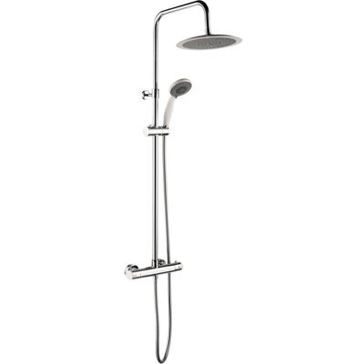 Columna de ducha blanca y cromada Essebagno - Tipo de ducha Columna de ducha blanca y cromada Essebagno - Tipo de ducha