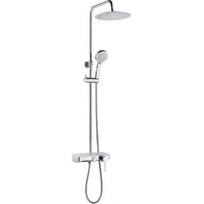 Colonne de douche Waterbox ii Chromée avec tubes extensibles - Système de douche - Publicité Colonne de douche Waterbox ii Chromée avec tubes extensibles - Système de douche - Publicité
