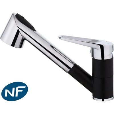 Rubinetto cucina Embla di Essebagno - Doccia estrabile, Ottone e Cromato Rubinetto cucina Embla di Essebagno - Doccia estrabile, Ottone e Cromato