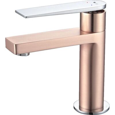 Essebagno Allure - Grifo para lavabo, acabado dorado y cromado - Accesorio de baño Essebagno Allure - Grifo para lavabo, acabado dorado y cromado - Accesorio de baño
