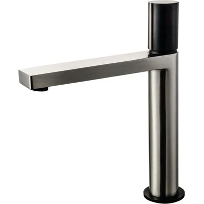 Grifo alto de lavabo Exil de acero inoxidable negro - Essebagno Grifo alto de lavabo Exil de acero inoxidable negro - Essebagno