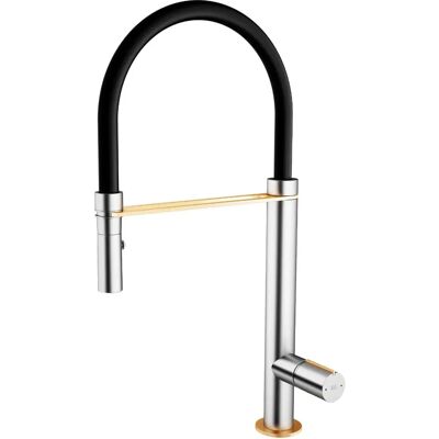 Rubinetto cucina Exil Satinato Oro Rosa - Cartuccia in ceramica, Girevole, Facile da installare Rubinetto cucina Exil Satinato Oro Rosa - Cartuccia in ceramica, Girevole, Facile da installare