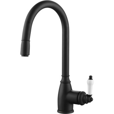 Miscelatore cucina Ascott di Essebagno - Vintage Nero - Beccuccio Alto e Doccetta Estraibile Miscelatore cucina Ascott di Essebagno - Vintage Nero - Beccuccio Alto e Doccetta Estraibile