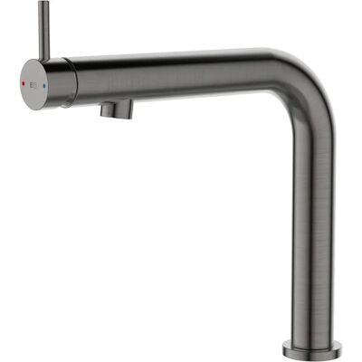 Grifo de cocina monomando en grafito mate ESSEBAGNO Magic - Diseño industrial, Fácil de instalar, Cartucho cerámico Grifo de cocina monomando en grafito mate ESSEBAGNO Magic - Diseño industrial, Fácil de instalar, Cartucho cerámico
