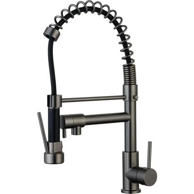Grifo de Cocina Gun Metal - Monomando, con Ducha, 46.7cm Grifo de Cocina Gun Metal - Monomando, con Ducha, 46.7cm