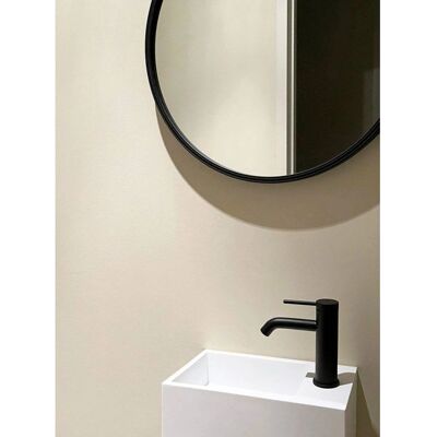 Rubinetto lavabo Lollipop nero opaco - Design minimalista Rubinetto lavabo Lollipop nero opaco - Design minimalista