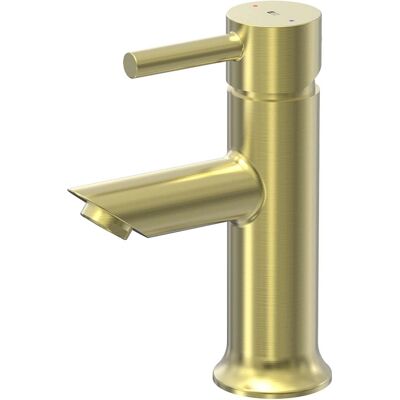 Rubinetto Luisa in oro spazzolato di Essebagno - Corpo rotondo - Beccuccio basso - Lavabo Rubinetto Luisa in oro spazzolato di Essebagno - Corpo rotondo - Beccuccio basso - Lavabo