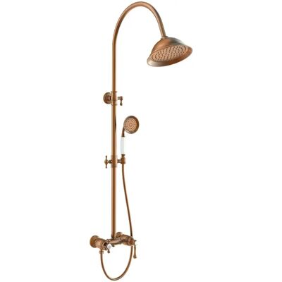 Columna de ducha retro Leeds de cobre - Accesorio de baño Columna de ducha retro Leeds de cobre - Accesorio de baño