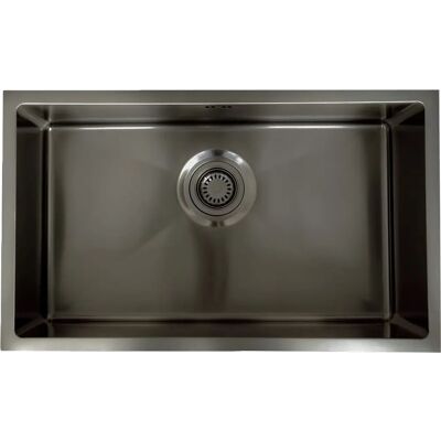 Fregadero de acero inoxidable Luisa - Gun Metal - 76x45 - Fregadero de Cocina Fregadero de acero inoxidable Luisa - Gun Metal - 76x45 - Fregadero de Cocina