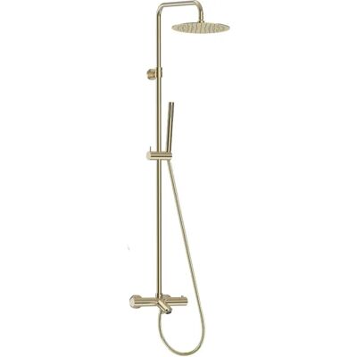 Columna de ducha y bañera en oro cepillado Luisa II 250 de Essebagno Columna de ducha y bañera en oro cepillado Luisa II 250 de Essebagno