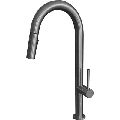 Rubinetto da Cucina Portofino Grigio - Design Moderno con Doccino Estraibile Rubinetto da Cucina Portofino Grigio - Design Moderno con Doccino Estraibile