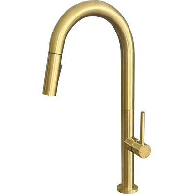 Miscelatore Portofino di Essebagno - Oro spazzolato - Rubinetto cucina moderno Miscelatore Portofino di Essebagno - Oro spazzolato - Rubinetto cucina moderno