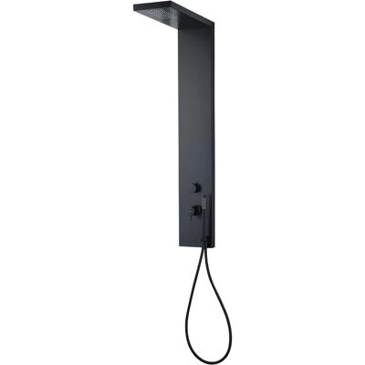 Pannello doccia nero Essekadra - Acciaio inossidabile, montaggio a parete, 9l/min Pannello doccia nero Essekadra - Acciaio inossidabile, montaggio a parete, 9l/min