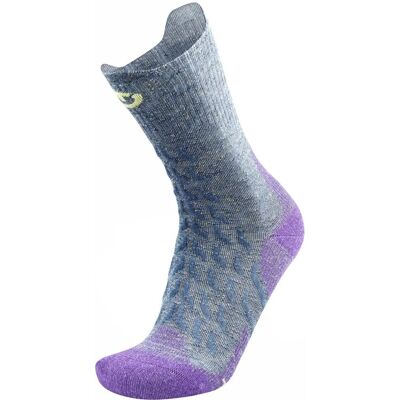 Therm-Ic Trekking Ultra Cool Linen Crew - Chaussettes de randonnée légères - Gris / Pourpre - Publicité Therm-Ic Trekking Ultra Cool Linen Crew - Chaussettes de randonnée légères - Gris / Pourpre - Publicité