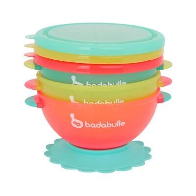 Badabulle - B005104 - Multicolor - Ciotole con coperchi Badabulle - B005104 - Multicolor - Ciotole con coperchi