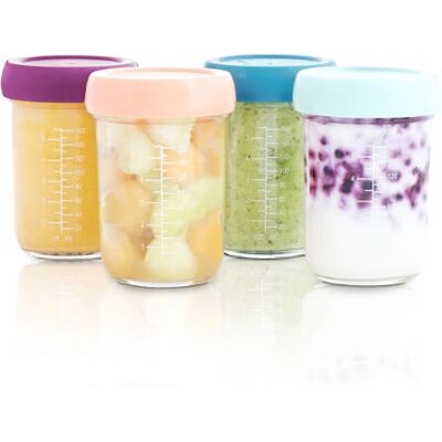 BabyMoov Marke Modell Lebensmittelaufbewahrungsbehälter - Glas, 4er Set BabyMoov Marke Modell Lebensmittelaufbewahrungsbehälter - Glas, 4er Set