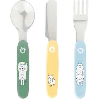 Badabulle B005417 posate bambini - Sicure, senza BPA, Facili da impugnare Badabulle B005417 posate bambini - Sicure, senza BPA, Facili da impugnare