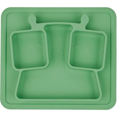 Piatto in silicone verde Badabulle per bambini - Antiscivolo, 0-10 anni Piatto in silicone verde Badabulle per bambini - Antiscivolo, 0-10 anni