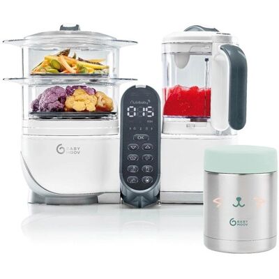 Babymoov Modelo - Contenedor de acero inoxidable para comida de bebé - Almacenamiento de comida para bebés Babymoov Modelo - Contenedor de acero inoxidable para comida de bebé - Almacenamiento de comida para bebés
