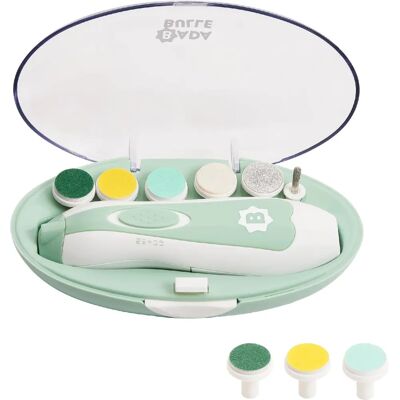 Badabulle Baby-Nagelfeile - Elektrisch, 6 Aufsätze + 3 Nachfüllungen Badabulle Baby-Nagelfeile - Elektrisch, 6 Aufsätze + 3 Nachfüllungen
