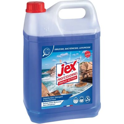 Jex Professionnel Nettoyant Désinfectant Triple Action - 5L - Publicité Jex Professionnel Nettoyant Désinfectant Triple Action - 5L - Publicité