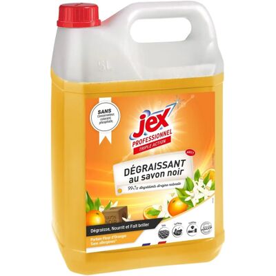 Jex Nettoyant multi-usages dégraissant - Fleur d'oranger 5 L - Publicité Jex Nettoyant multi-usages dégraissant - Fleur d'oranger 5 L - Publicité