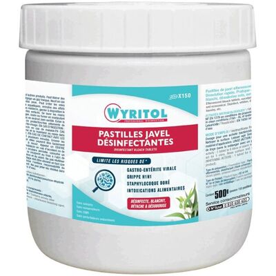 Pastilles effervescentes Javel parfum Eucalyptus Wyritol - Nettoyant tout usage - Publicité Pastilles effervescentes Javel parfum Eucalyptus Wyritol - Nettoyant tout usage - Publicité