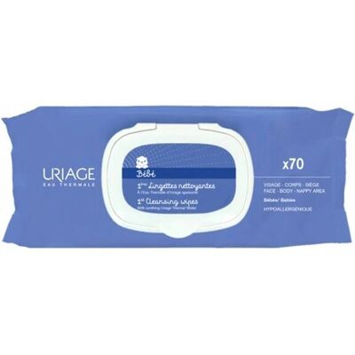 Uriage Bébé Extra Delicate Cleaning Wipes 70units - Publicité Uriage Bébé Extra Delicate Cleaning Wipes 70units - Publicité