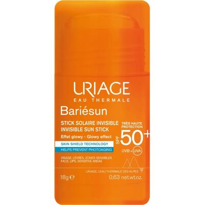 Uriage Bariésun Stick Solaire Invisible SPF50+ pour Visage, Corps & Peaux Sensibles 18g Uriage Bariésun Stick Solaire Invisible SPF50+ pour Visage, Corps & Peaux Sensibles 18g